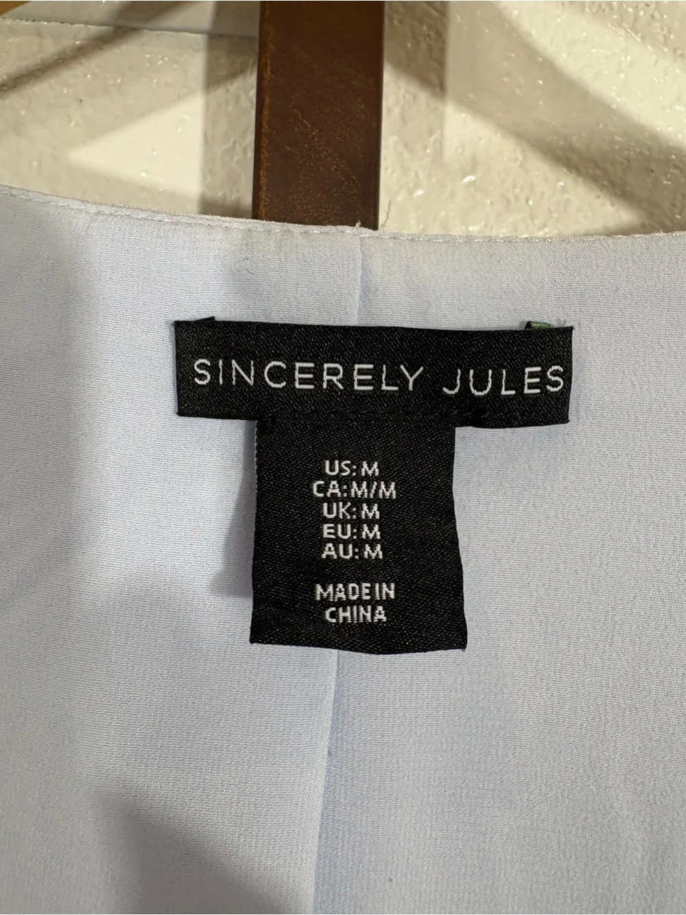 NWOT Sincerely Jules Button-Front Vest Dress in Pastel Blue Size Medium - Picture 5 of 8